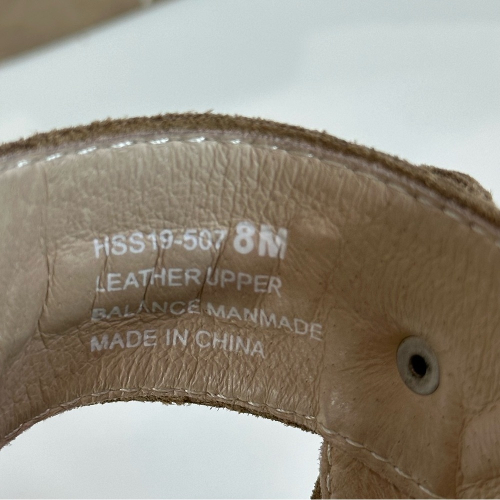 DAVID TATE sandal 8M gold embellishments SLIP ON gold light brown tan 8 NEW - Picture 7 of 9